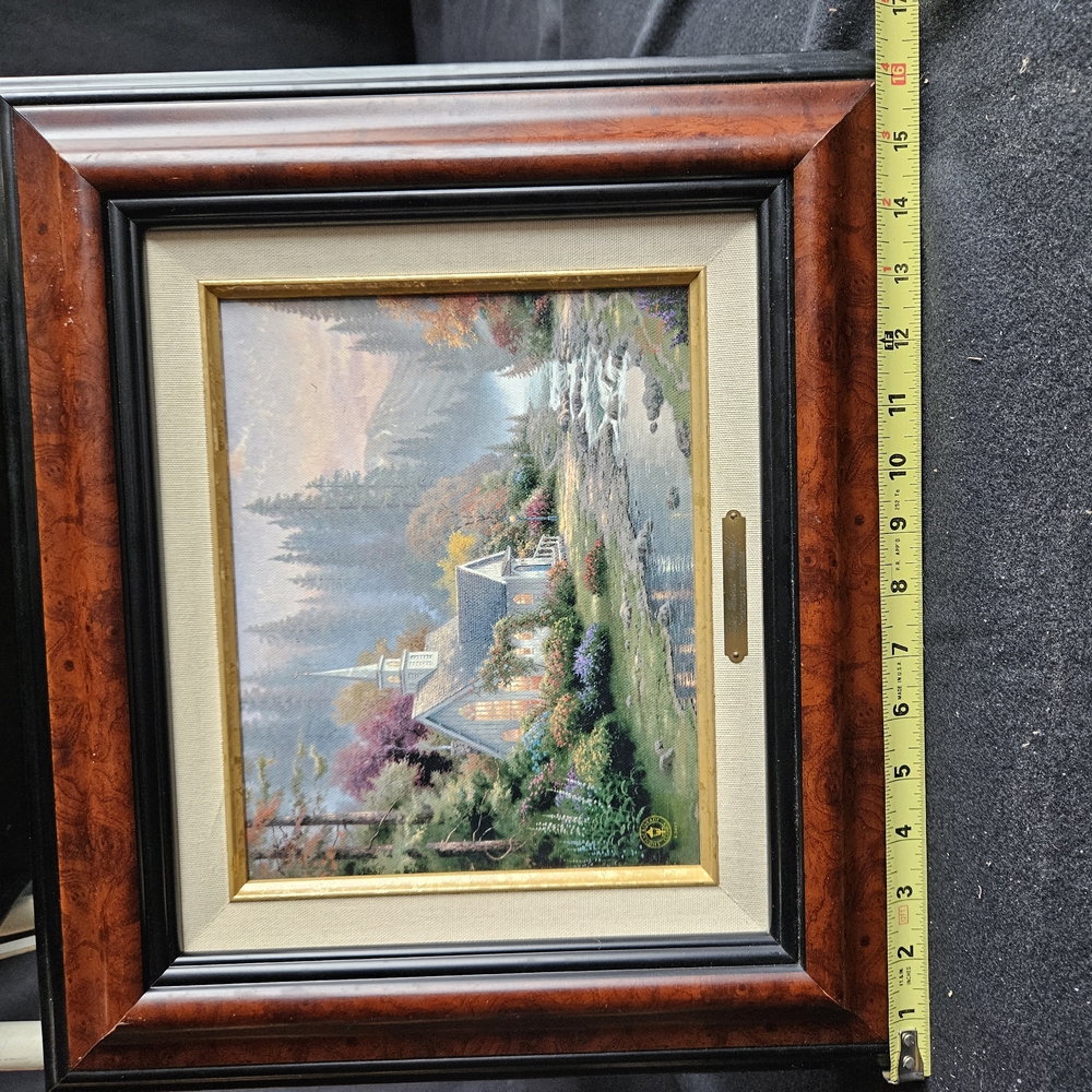 Thomas Kinkade The Forest Chapel, Framed With Certificate.
